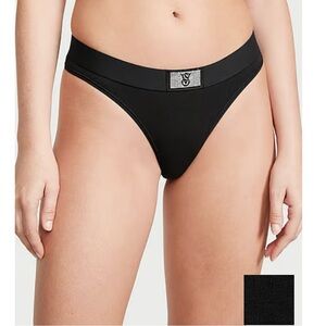 Shine Patch Cotton Thong Panty